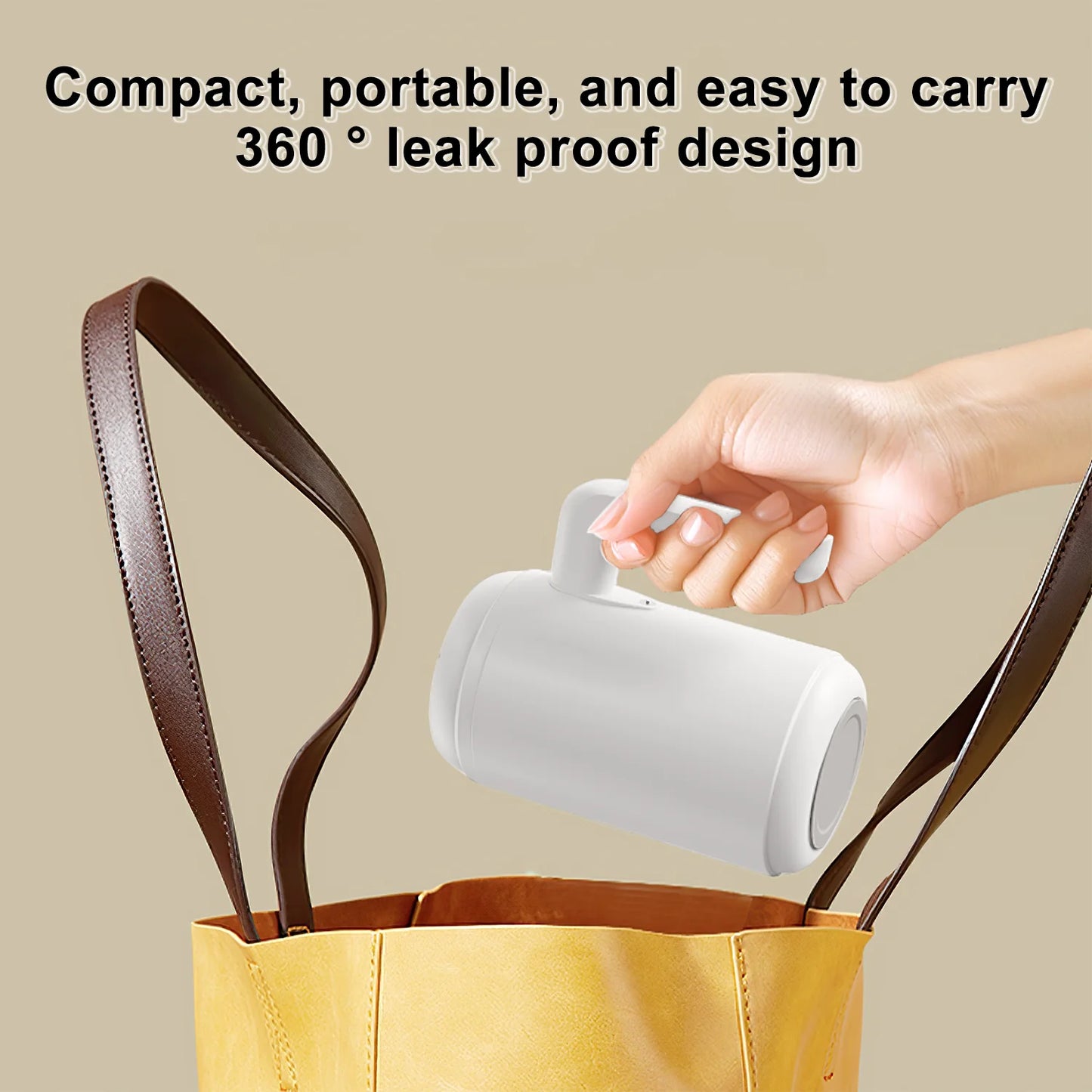 13.5Oz Self Stirring Mug, LED Temperature Display Magnetic Stirring Cup, 316 Stainless Steel Auto Mixer Cup, Auto Magnetic Stirring Coffee Mug for Coffee, Milk, Protein Powder (White)